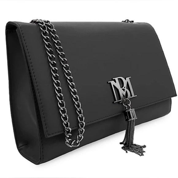 Badgley Mischka Handbags - Badgley Mischka Gunmetal Fringe Crossbody Purse